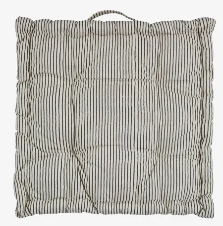 Jastuk za stolicu futon 40x40x7 cm bež/crna