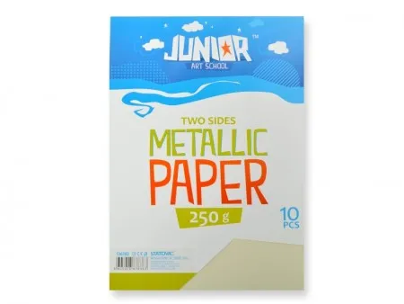 Jolly papir metalik, krem, A4, 250g, 10K ( 136102 )