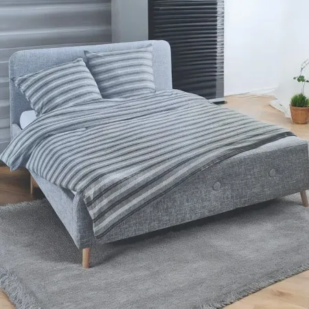 Jorganska navlaka + 2 jastučnice grey lines FLANEL DOUBLE ( VLK000255-greylines )