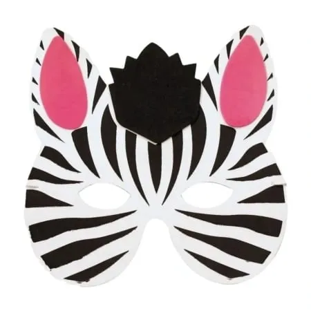 Junior animal masky maska od eva pene zebra 17.3 x 16.8cm ( 137976 )