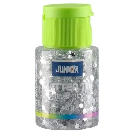 Junior glitter tix lepak sa šljokicama 40g srebrna ( B2C04834 )