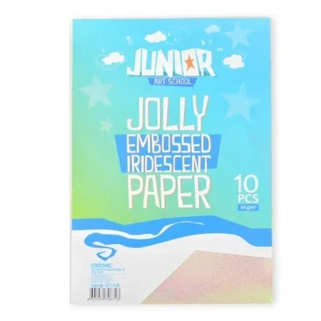 Junior jolly embossed iridescent paper sjajni papir a4 10k - odaberite nijansu bela ( 136148 )