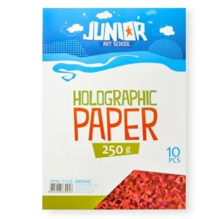 Junior jolly holographic paper papir hologramski a4 250g 10k - odaberite nijansu crvena ( 136164 )