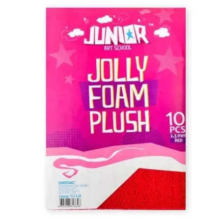 Junior jolly plush foam eva pena pliš a4 10k - odaberite nijansu crvena ( 134230 )