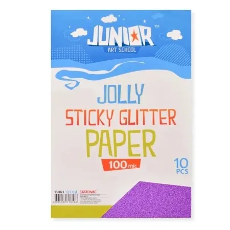 Junior jolly sticky glitter paper papir sam. a4 100mic 10k - odaberite nijansu ljubičasta ( 136023 )