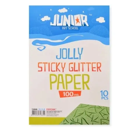 Junior jolly sticky glitter paper papir samolepljiv a4 10k - odaberite nijansu zelena ( 136040 )