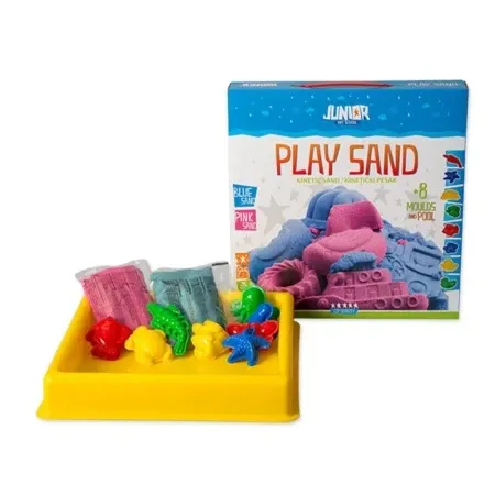 Junior play sand kinetički pesak sa kadicom i kalupima miks 500g ( 130750 )