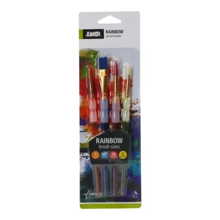 Junior rainbow set četkica ravna i okrugla 4k ( 131010 )