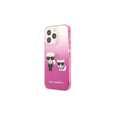 Karl Lagerfeld futrola za iPhone 13 pro pink karl & choupette head gradient ( GSM114868 )