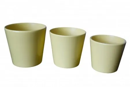 Kerbek saksija manhattan 12cm uni žuta ( KE D10/120/004 )