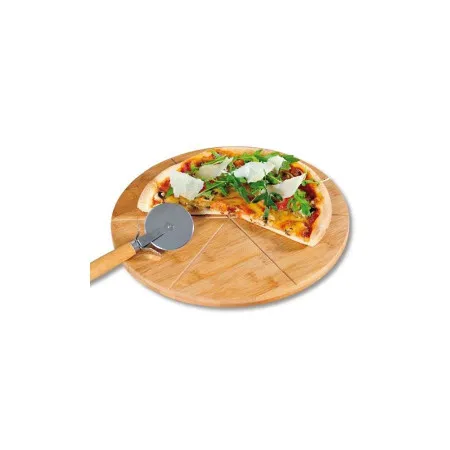 Kesper ksp58462 daska za pizzu bambus 32 cm sa točkićem za sečenje