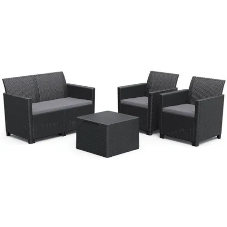 Keter Baštenska garnitura claire 2 seater sa box stolom, grafit ( CU 253084 )