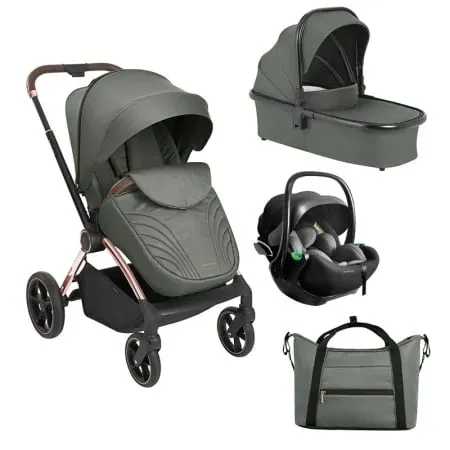 Kikka Boo Kolica Kara premium 3in1 set sa autosedištem I-Xtend I-size i tvrdom korpom Army Green ( KKB21166 XTSET )