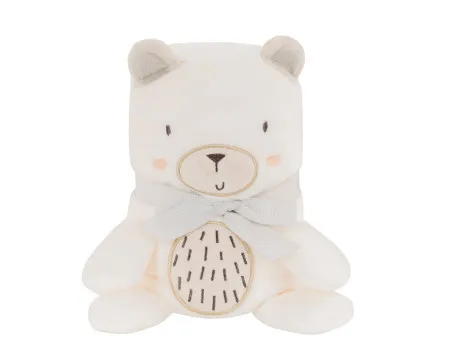 KikkaBoo bebi ćebence sa 3D vezom 75x100 My Teddy ( KKB50109 )