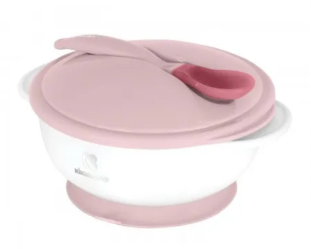 KikkaBoo činija sa termoosetljivom kašičicom pink ( KKB40076 )