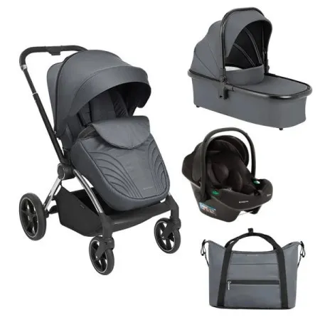 KikkaBoo Kolica Kara 3in1 set sa autosedištem I-Prime I-size i tvrdom korpom Grey ( KKB23142 SET )