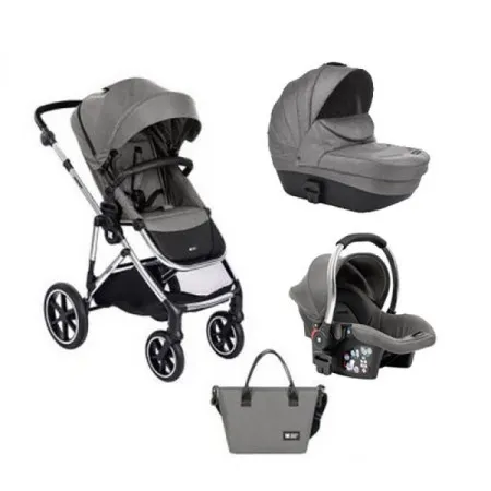 KikkaBoo Kolica Thea 3in1 premium set sa autosedištem I-Trail I-size i tvrdom korpom Grey ( KKB20135 PRSET )