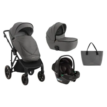 KikkaBoo Kolica Thea 3in1 set sa autosedištem I-Prime I-size i tvrdom korpom Grey ( KKB20135 SET )