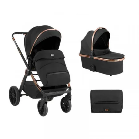 KikkaBoo Kolica Tiffany 3in1 premium set sa autosedištem I-Trail I-size i tvrdom korpom Army Green ( KKB20154 PRSET )