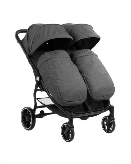 KikkaBoo kolica za blizance happy 2 dark grey ( KKB40006 )