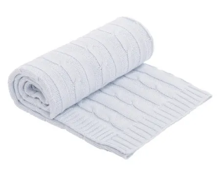 KikkaBoo pleteno baby ćebence 75x100 light blue ( KKB11037 )