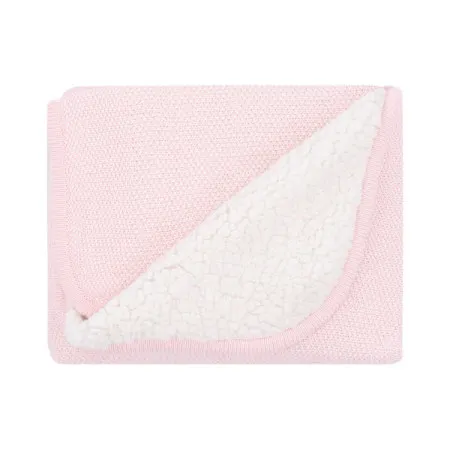 KikkaBoo pleteno dvostrano baby ćebence sherpa 75x100 dream big pink ( KKB12046 )