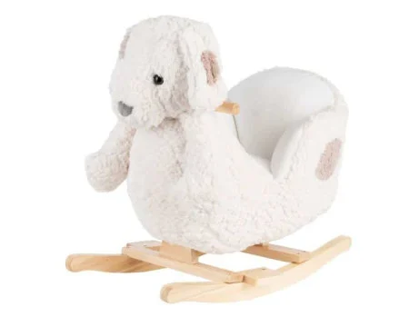 KikkaBoo plišana igračka puppy white sa klackalicom i sedištem ( KKB41008 )