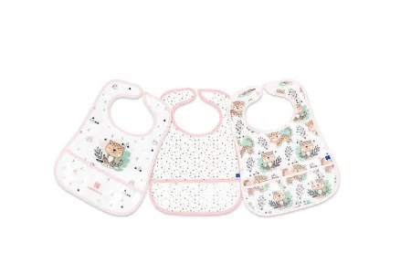 KikkaBoo portikle sa odeljkom za mrvice set 3 kom Savanna pink ( KKB30053 )