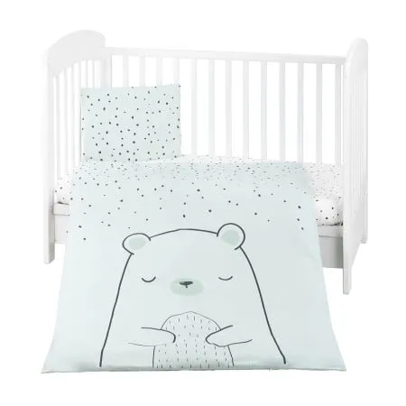 KikkaBoo posteljina navlaka 3 pcs Bear with Me mint ( KKB30144 )