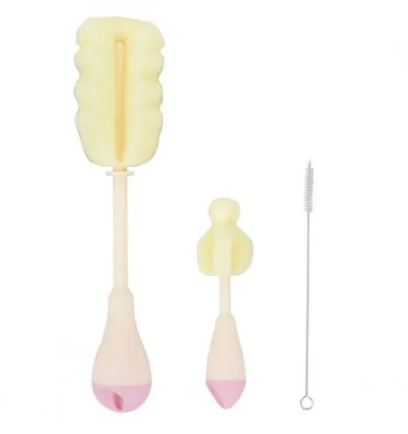 KikkaBoo set četki za čišćenje flašica i cucli 3 dela pink ( KKB40044 )