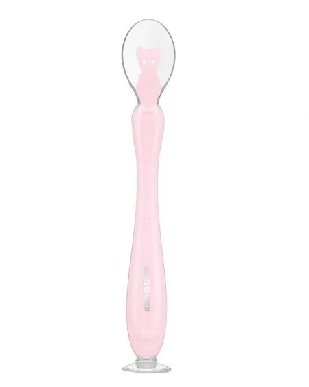 KikkaBoo silikonska kašičica sa vakumom 1 kom pink ( KKB40108 )