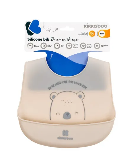 KikkaBoo silikonska portikla Bear with Me grey ( KKB31045 )