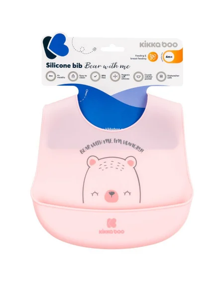 KikkaBoo silikonska portikla Bear with Me pink ( KKB30042 )
