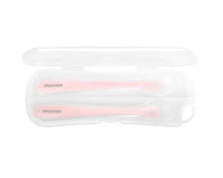 KikkaBoo silikonske kašičice u kutiji 2 kom pink ( KKB40063 )