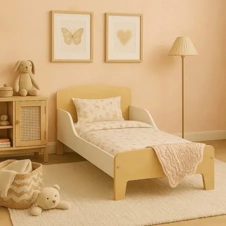 Kinder Home Dečiji drveni krevet sa zaštitom i ramom za dušek 140/70 cm – kinder home ( TF-11170 )