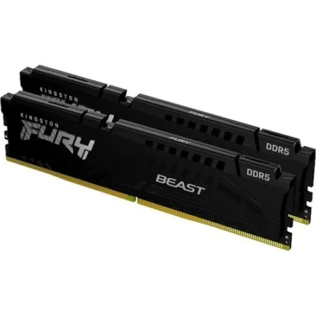 Kingston ddr5 32gb (2x16gb) 6000mhz [fury beast], non-ecc udimm, cl30 1.4v, 288-pin 1rx8, black, memory kit, w/heatsink, xmp & expo ( KF560