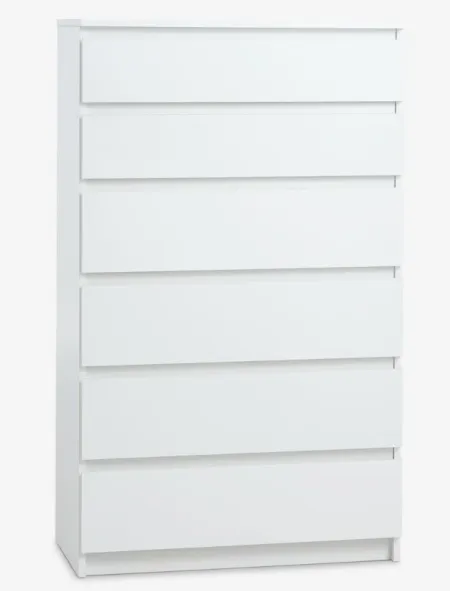 Komoda 6 fioke bela