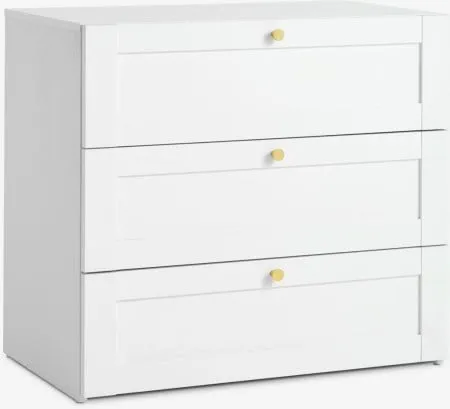 Komoda sa 3 fioke bela