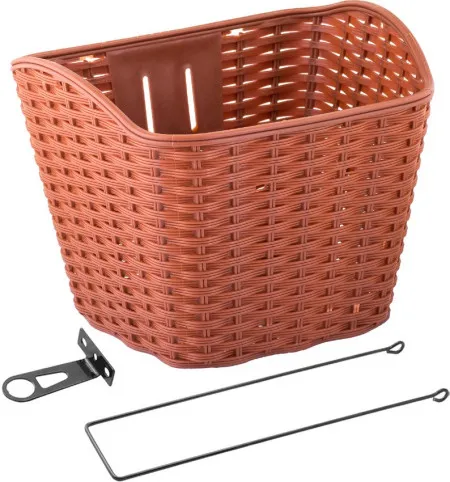 Korpa vensini pvc pletena imtacija braon sa držačima ( 3140019 )