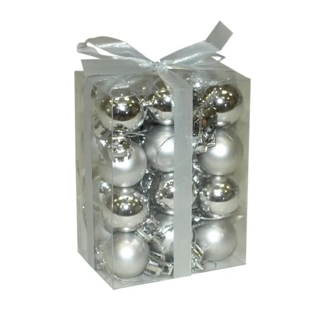 Kuglice 2,5 cm 24 kom srebrne ( 51-091000 )