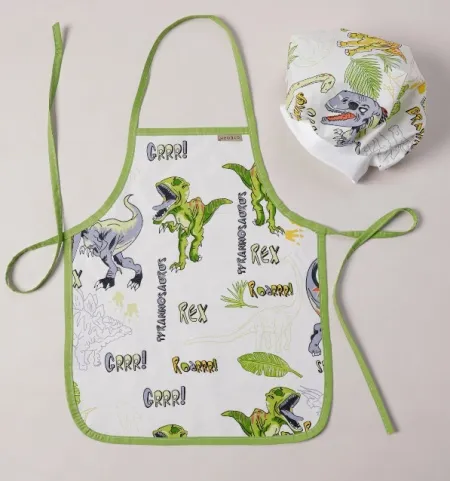 Kuhinjski set za decu- kecelja + kapa dino ( 498-dino )