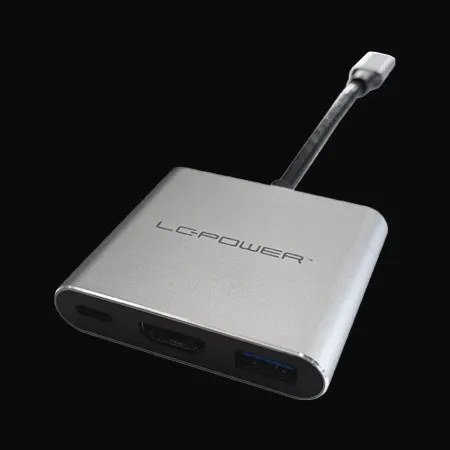 Lc power lc-hub-c-multi-4-v2 usb type c hub 1xusb3.0 ,1x type c-chargi usb ( 24100 )