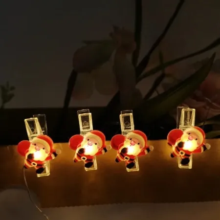 LED svetleći niz štipaljke "deda mraz" 0.9m ( ML-C3013 )