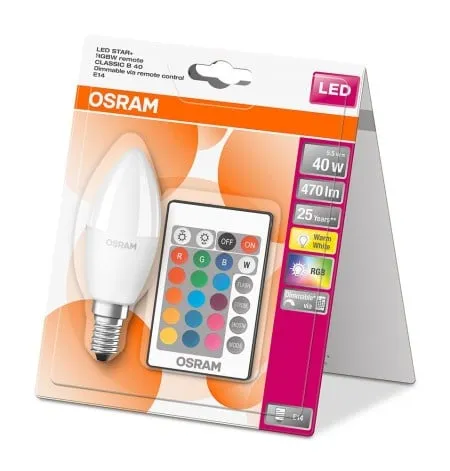 Ledvance Osram Sijalica RGB daljinski E14 5.5W 2700k dim