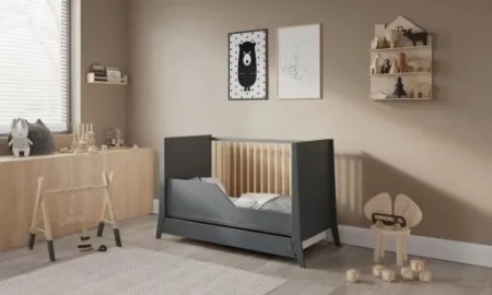 Lettino cosmo krevetac 120x60 antracit pine + fioka ( LD.CS.SZ.AS. )