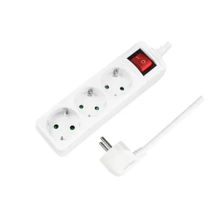 Logilink produžni kabl 3 mesta, prekidač, 1.5m, beli ( 5513 )