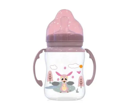 Lorelli flasica 250ml wide neck - sa rucicama blusk pink ( 10200720002 )