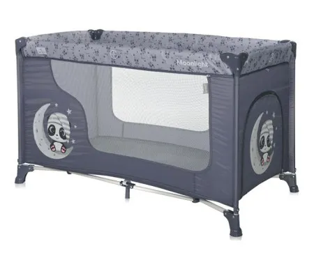 Lorelli prenosivi krevet moonlight 1 nivo - cool grey pandas (2023) ( 10080392362 )