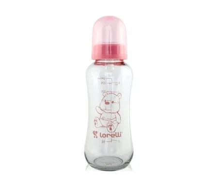 Lorelli staklena flasica 240ml (6m+) - blush pink ( 10200620003 )