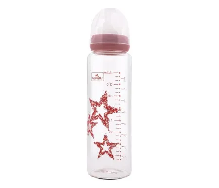 Lorelli staklena flasica sa anti-colic -dodatkom 240 ml - blush pink ( 10200880003 )